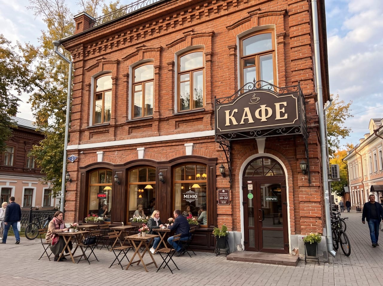 Вывеска кафе на пр. Ленина в Томске согласована с архитектурой города